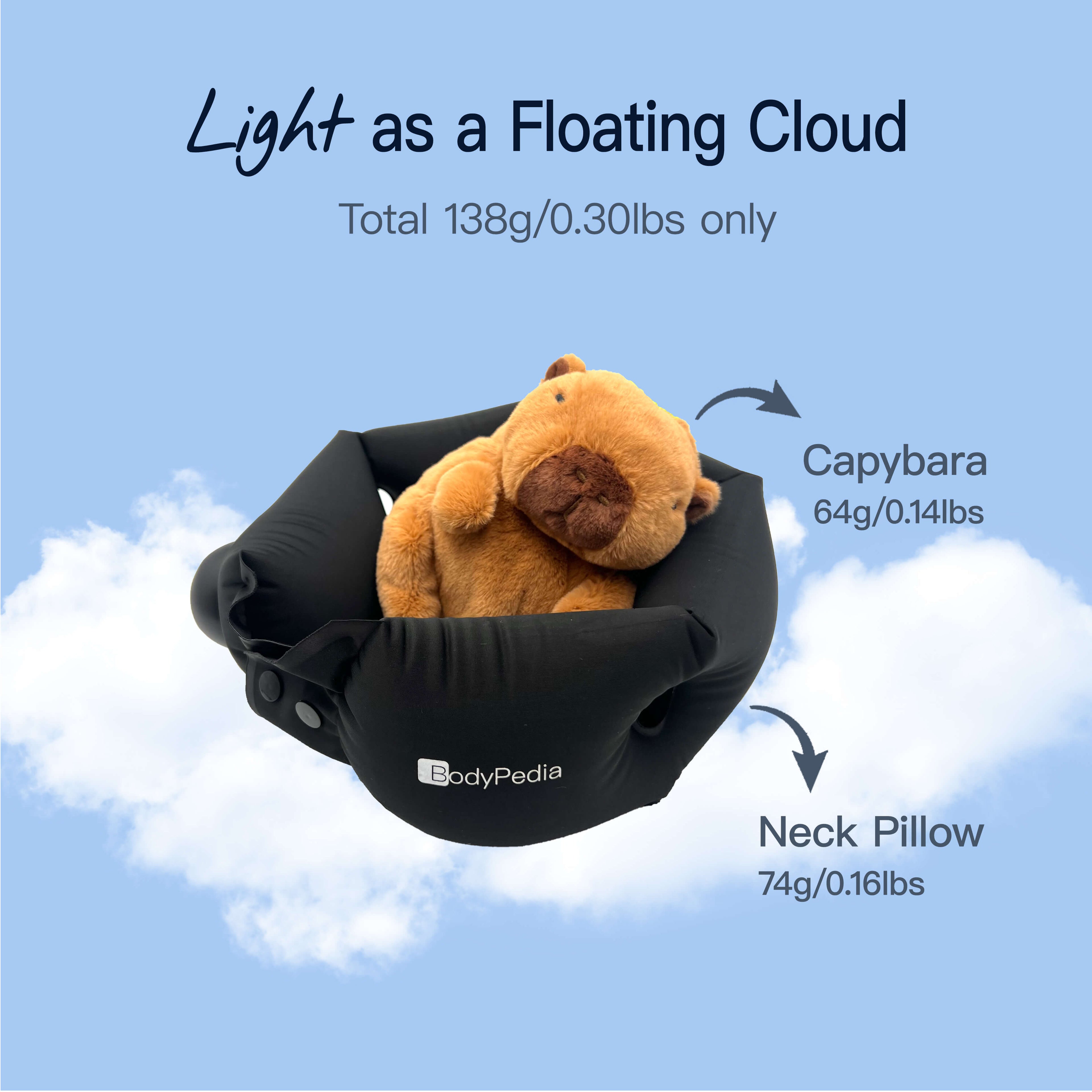 BodyPedia Air Inflatable Travel Pillow - BodyPedia