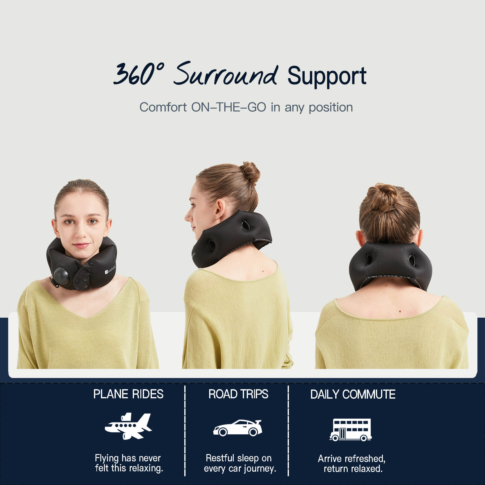 BodyPedia Air Inflatable Travel Pillow - BodyPedia